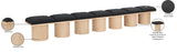 Pavilion Bench: Luxurious Channel-Tufted Seat with Oak Veneer, Perfect for Entryway or Bedroom Style