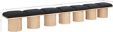 Pavilion Bench: Luxurious Channel-Tufted Seat with Oak Veneer, Perfect for Entryway or Bedroom Style