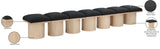 Pavilion Bench: Elegant Boucle Fabric Seating with Art Deco Design for Stylish Entryways and Bedrooms