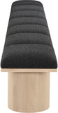 Pavilion Bench: Elegant Boucle Fabric Seating with Art Deco Design for Stylish Entryways and Bedrooms