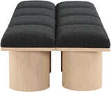 Pavilion Bench - Luxurious Boucle Fabric Seating with Art Deco Design for Stylish Home Decor