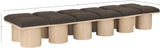 Pavilion Bench: Luxurious Boucle Fabric Seating with Art Deco Design for Entryway and Bedroom Decor