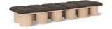 Pavilion Bench: Luxurious Boucle Fabric Seating with Art Deco Design for Entryway and Bedroom Decor