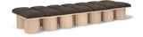 Pavilion Bench: Luxurious Channel-Tufted Seating with Art Deco Design for Your Stylish Home Décor