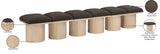 Pavilion Bench: Luxurious Boucle Fabric Seating with Art Deco Design for Stylish Home Decor