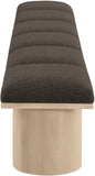 Pavilion Bench: Luxurious Boucle Fabric Seating with Art Deco Design for Stylish Home Decor