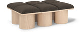 Pavilion Bench - Luxurious Boucle Fabric Seating with Art Deco Flair for Entryway or Bedroom Style