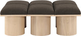 Pavilion Bench - Luxurious Boucle Fabric Seating with Art Deco Flair for Entryway or Bedroom Style