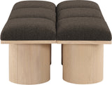 Pavilion Bench - Luxurious Boucle Fabric Seating with Art Deco Flair for Entryway or Bedroom Style