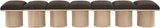 Pavilion Bench: Elegant Boucle Fabric Seating with Art Deco Design for Stylish Entryways and Bedrooms