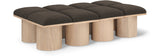 Pavilion Bench - Luxurious Boucle Fabric Seating with Art Deco Design for Stylish Home Decor