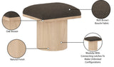 Pavilion Stool - Luxurious Boucle Fabric Bench with Art Deco Design for Stylish Seating Solutions