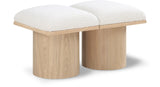 Pavilion Bench: Luxurious Channel-Tufted Seat in Elegant Oak Veneer, Art Deco Design for Stylish Spaces
