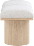 Pavilion Bench: Luxurious Channel-Tufted Seat in Elegant Oak Veneer, Art Deco Design for Stylish Spaces