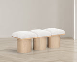 Pavilion Bench: Luxurious Channel-Tufted Seat with Art Deco Design for Stylish Home Seating Solutions
