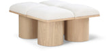 Pavilion Bench: Art Deco-Inspired Seating with Luxurious Cushion and Elegant Oak Veneer Finish