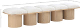 Pavilion Bench - Luxurious Boucle Fabric Seating with Art Deco Design for Stylish Home Decor