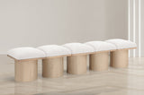 Pavilion Bench - Luxurious Boucle Fabric Seating with Art Deco Design for Stylish Home Decor