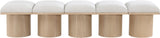 Pavilion Bench - Luxurious Boucle Fabric Seating with Art Deco Design for Stylish Home Decor