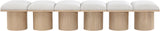 Pavilion Bench: Luxurious Boucle Fabric Seating with Art Deco Design for Stylish Home Decor