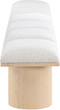 Pavilion Bench: Luxurious Boucle Fabric Seating with Art Deco Design for Stylish Home Decor