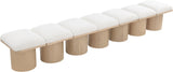Pavilion Bench: Luxurious Channel-Tufted Seat with Oak Veneer, Perfect for Entryway or Bedroom Style
