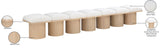 Pavilion Bench: Elegant Boucle Fabric Seating with Art Deco Design for Stylish Entryways and Bedrooms