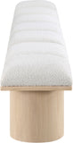 Pavilion Bench: Elegant Boucle Fabric Seating with Art Deco Design for Stylish Entryways and Bedrooms