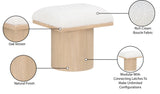 Pavilion Stool - Luxurious Boucle Fabric Bench with Art Deco Design for Stylish Seating Solutions