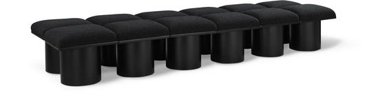 Pavilion Stylish Boucle Fabric Bench – Art Deco Design with Luxurious Cushion for Modern Spaces