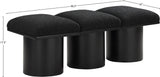 Pavilion Elegant Boucle Fabric Bench with Art Deco Design and Luxurious Seat Cushion for Your Space