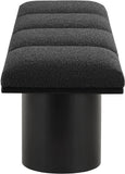 Pavilion Stylish Boucle Fabric Bench with Luxurious Cushion and Art Deco Design for Any Space