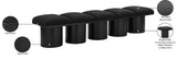 Pavilion Black Boucle Fabric Bench - Luxurious Art Deco Seating for Entryway or Bedroom Style