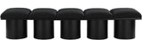 Pavilion Black Boucle Fabric Bench - Luxurious Art Deco Seating for Entryway or Bedroom Style