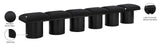 Pavilion Black Boucle Fabric Bench - Stylish Art Deco Seating for Entryway or Bedroom Decor