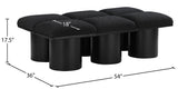 Pavilion Elegant Boucle Fabric Bench - Luxurious Art Deco Design with Plush Cushion for Any Space