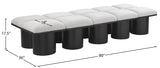 Pavilion Elegant Boucle Fabric Bench - Art Deco Design with Luxurious Cushion for Stylish Seating
