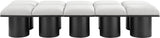 Pavilion Elegant Boucle Fabric Bench - Art Deco Design with Luxurious Cushion for Stylish Seating