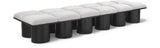 Pavilion Stylish Boucle Fabric Bench – Art Deco Design with Luxurious Cushion for Modern Spaces