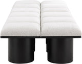 Pavilion Stylish Boucle Fabric Bench – Art Deco Design with Luxurious Cushion for Modern Spaces