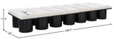 Pavilion Black Boucle Fabric Bench - Luxurious Seating with Art Deco Elegance for Any Space