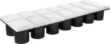 Pavilion Black Boucle Fabric Bench - Luxurious Seating with Art Deco Elegance for Any Space