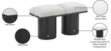 Pavilion Elegant Boucle Fabric Bench with Art Deco Style, Luxurious Cushion, and Versatile Design