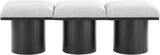 Pavilion Exquisite Black Boucle Fabric Bench - Art Deco Style with Luxurious Comfort & Versatile Design