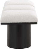 Pavilion Exquisite Black Boucle Fabric Bench - Art Deco Style with Luxurious Comfort & Versatile Design