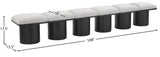 Pavilion Black Boucle Fabric Bench - Stylish Art Deco Seating for Entryway or Bedroom Decor
