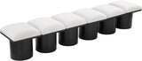 Pavilion Black Boucle Fabric Bench - Stylish Art Deco Seating for Entryway or Bedroom Decor