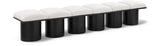 Pavilion Exquisite Boucle Fabric Bench with Art Deco Design - Stylish Seating for Any Space