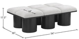Pavilion Elegant Boucle Fabric Bench - Luxurious Art Deco Design with Plush Cushion for Any Space