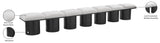 Pavilion Elegant Art Deco Bench with Rich Boucle Fabric and Luxurious Channel-Tufted Cushion Design